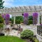 4-Pack Artificial Hanging Flower Vines – Purple Silk Hanging Plants for Home, Garden, Patio, Porch, Wedding & Indoor Outdoor Decor